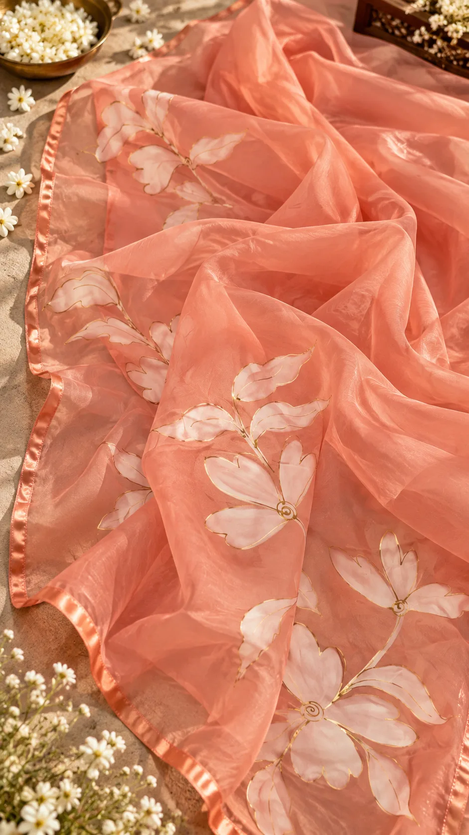 Peach Blossom, hand-painted