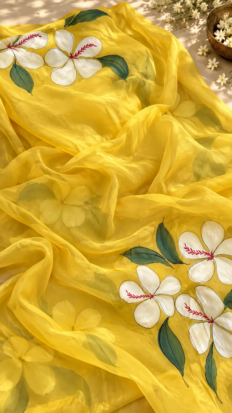 Sunlit Blooms, hand-painted