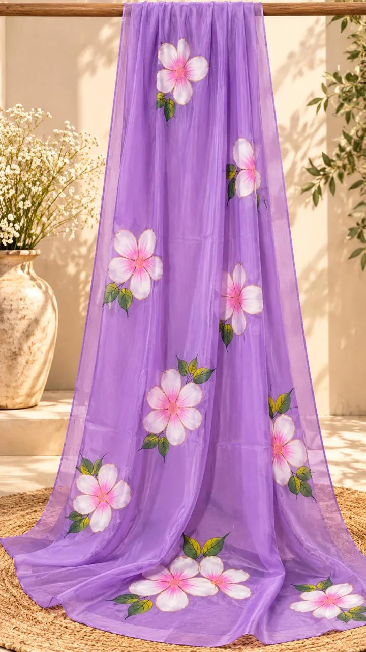 Lavender Blossom, hand-painted